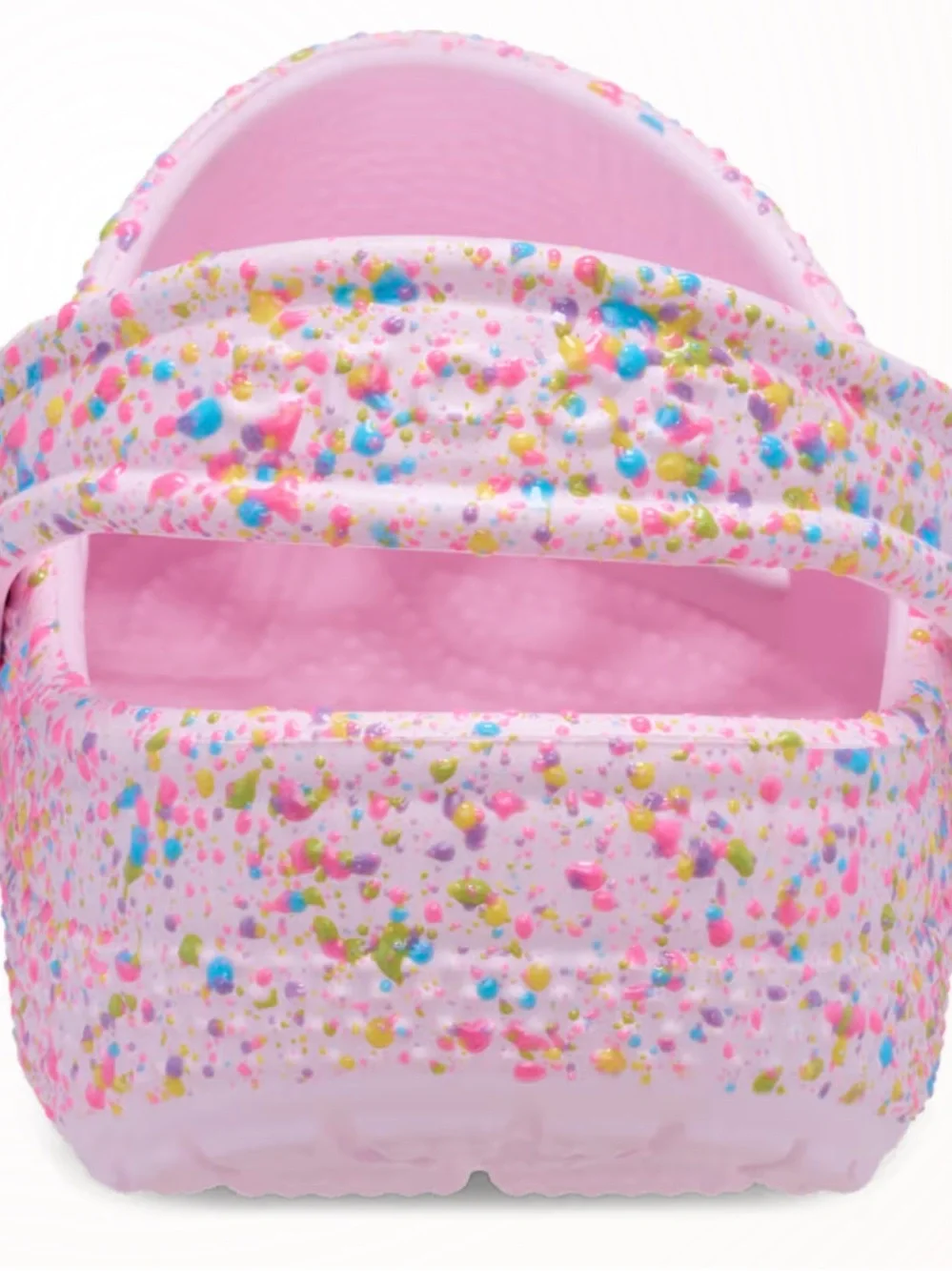 Crocs Splatter Paint Pink Clogs – Kids Size 1 – Gently Used